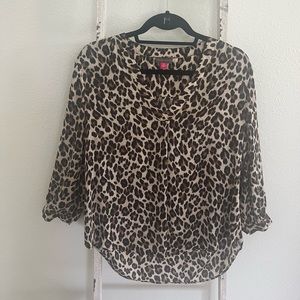 Vince Camuto v-neck Henley Type Blouse